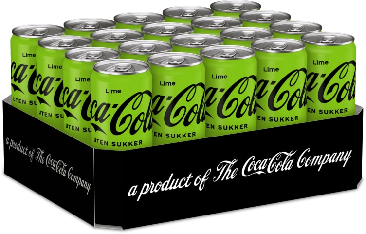 Coca-Cola u/Sukker Lime 0,33l boks Brett A 20stk
