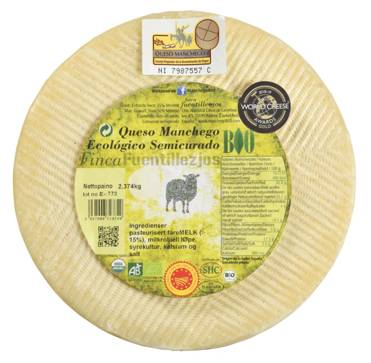 Manchego Økologisk pr Kg