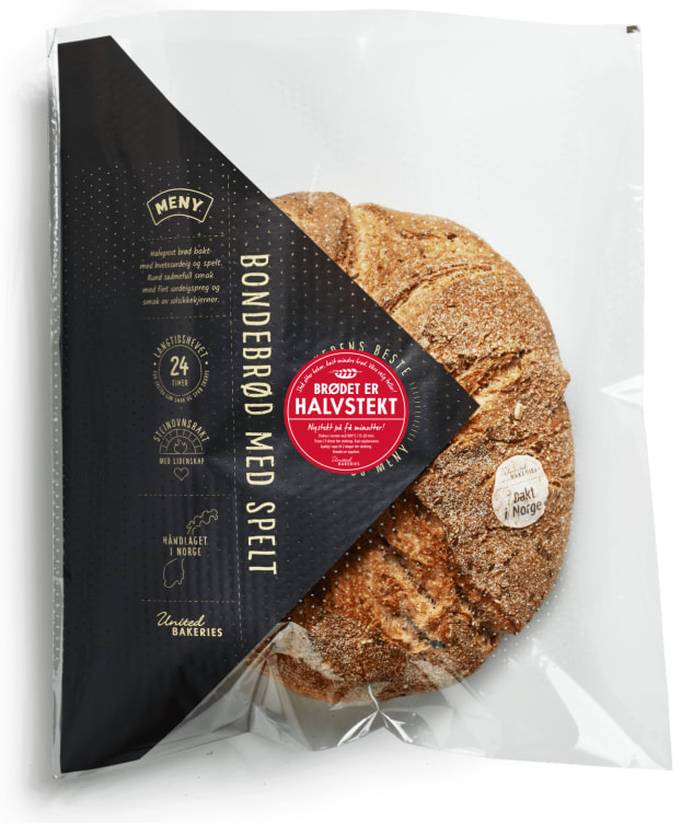 Bondebrød Spelt Halvstekt 790g Håndlagd