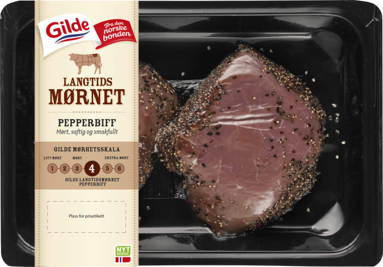 Product Image for Storfe Pepperbiff Av Mørbrad skivet Ca350g Gilde