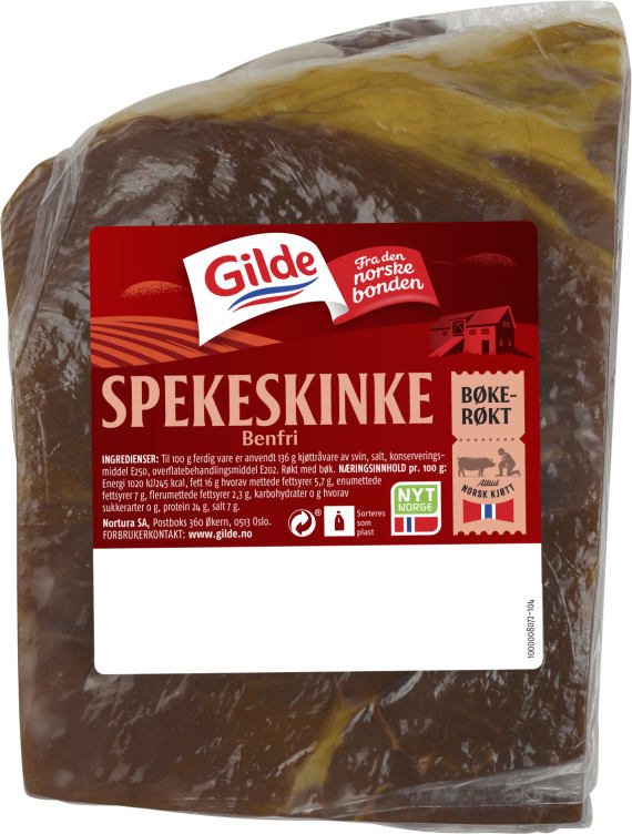 Spekeskinke Røkt Bit u/Ben 1,2kg Gilde