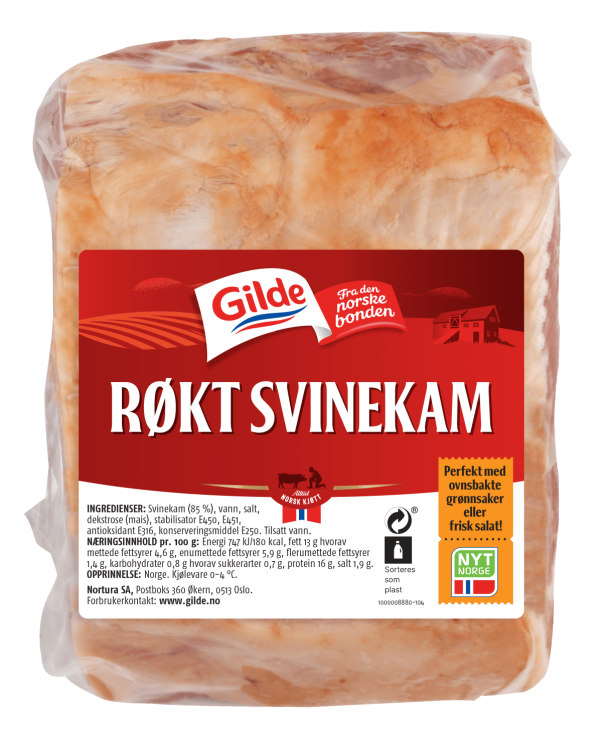 Svinekam Røkt Salt m/Ben Ca1,3kg Gilde