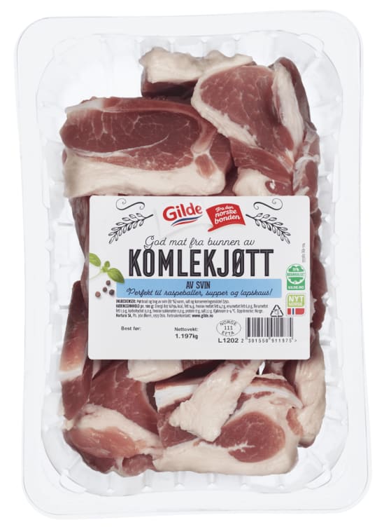 Svin Komlekjøtt Salt 1kg Gilde