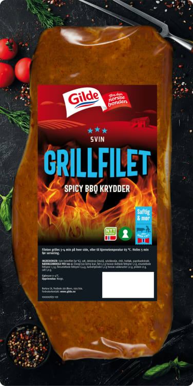 Svin Grillfilet Bbq 580g Gilde