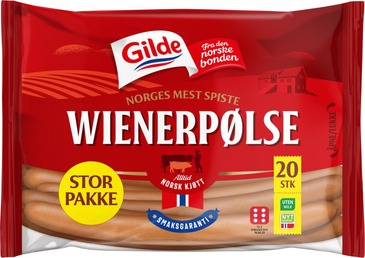 Wienerpølse Ca1,3kg Gilde