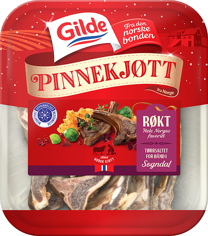 Pinnekjøtt Lam Røkt Kappet Ca1,5kg Gilde