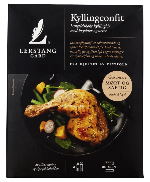 Kyllingconfit 2stk Ca600g Lerstang