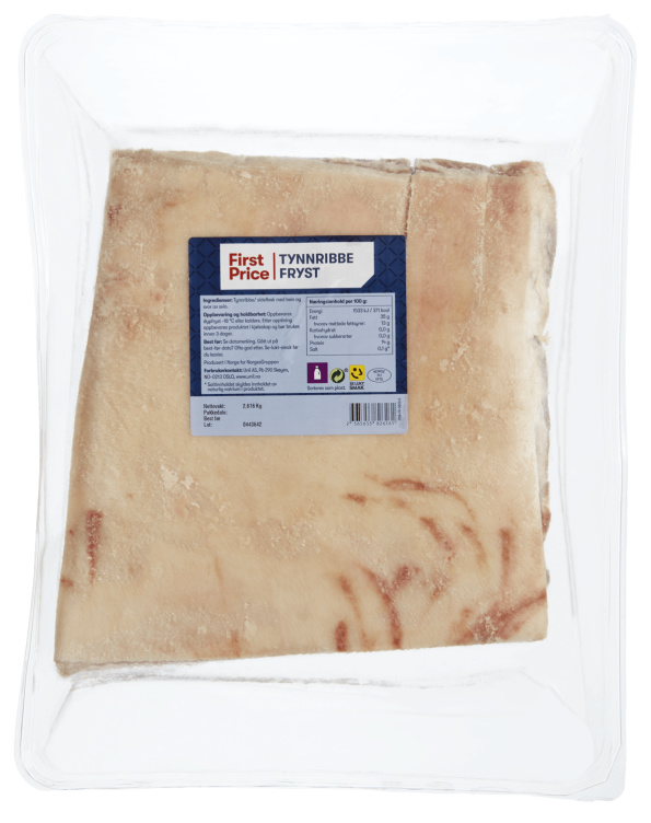 Svin Tynnribbe Ca3,6kg First Price