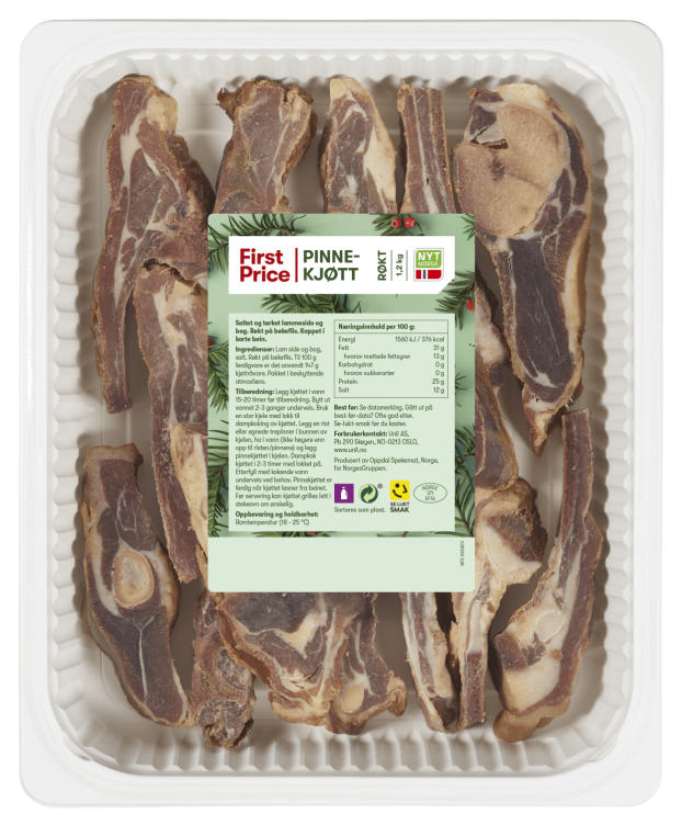 Pinnekjøtt Røkt Ca1,2kg First Price