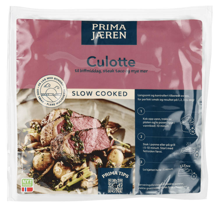 Storfe Culotte Sous Vide Ca600g Prima Jæren