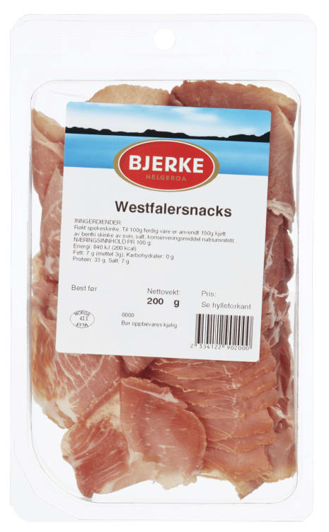 Westfalersnacks skivet Ca140g Bjerke