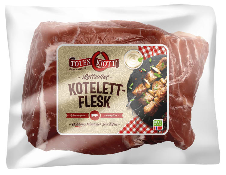 Kotelettflesk Lettsaltet Ca500g Toten Kjøtt
