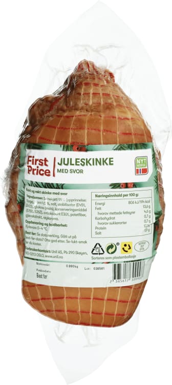 Juleskinke Kokt m/Svor Ca1kg First Price