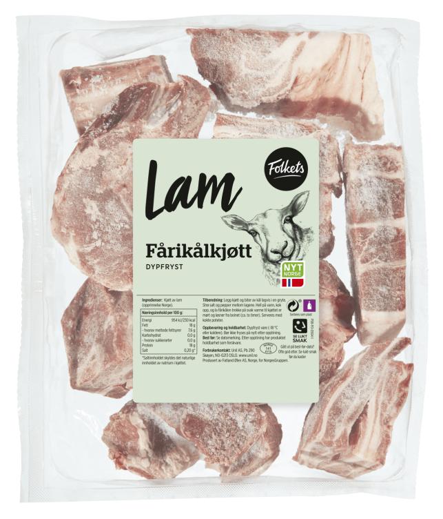 Fårikålkjøtt Lam Ca1kg Folkets