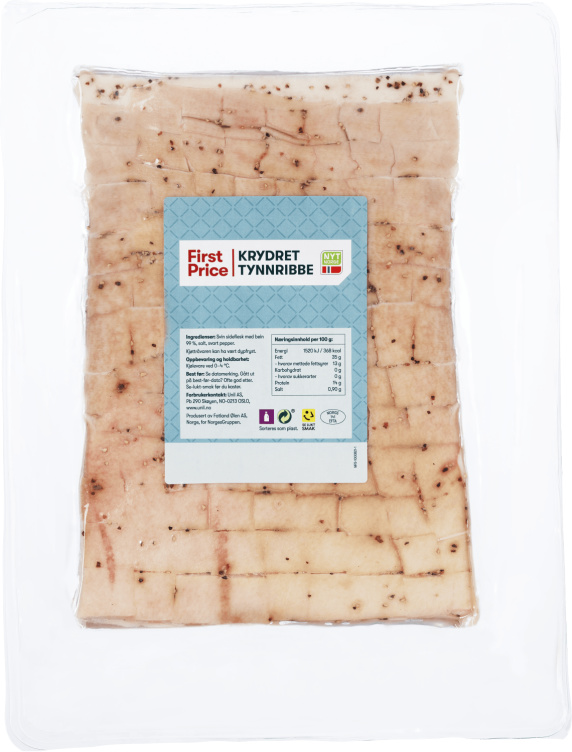 Svin Tynnribbe Krydret ca 2,3kg First Price