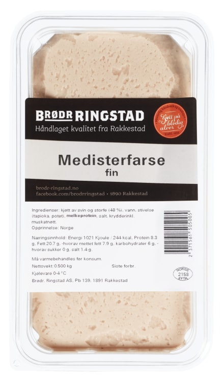 Medisterfarse Fin Ca500g Brødr.Ringstad