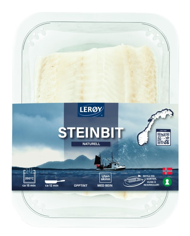 Steinbit Filet u/Skinn m/Bein Ca400g Lerøy