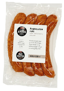 Anguspølse Cheddar&Pepper Ca260g Meny