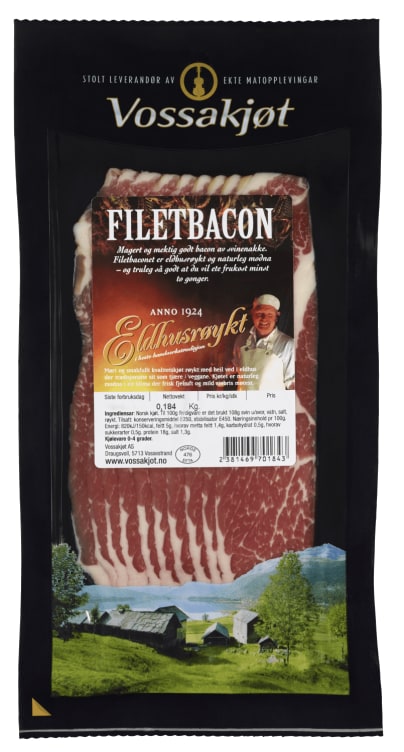Filetbacon Eldhusrøykt Ca100g Vossakjøt