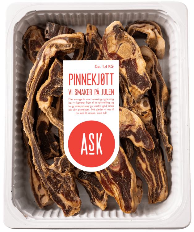 Pinnekjøtt Ca1,4kg Skåret i Lange Pinner Ask