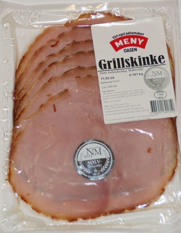 Grillskinke Ca200g Meny Oasen Pølsemakeri