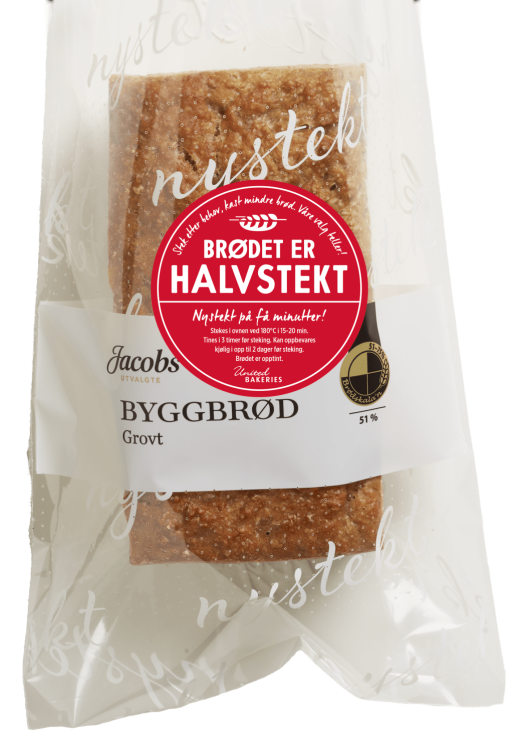 Byggbrød Grovt Håndlagd Halvstekt