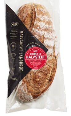 Halvgrovt Landbrød Halvstekt 850g Håndlagd