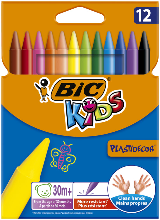 Bilde av Fargestifter Plastidecor 12pk Bic