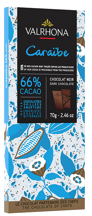 Sjokolade Caraibe 66% 70g Valrhona