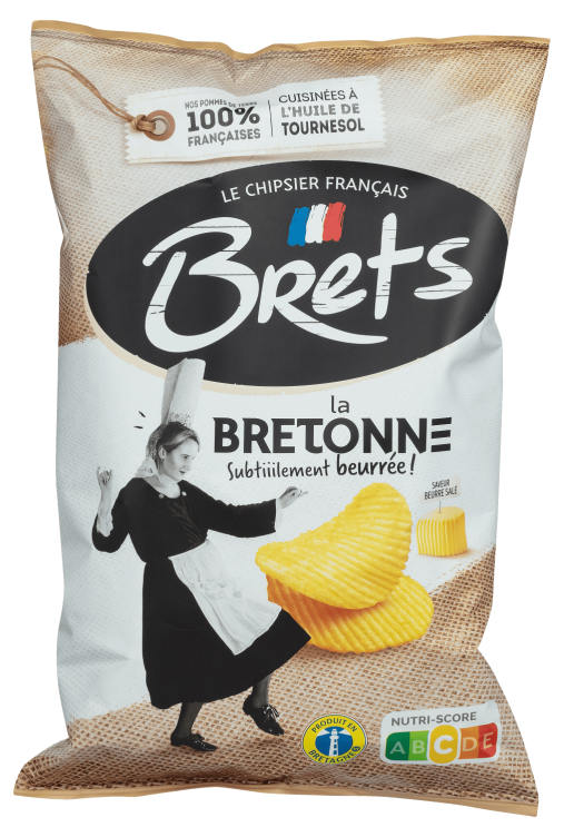 Brets Potetchips Riflet m/Smør&Salt 125g
