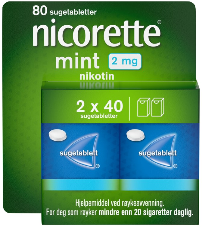Nicorette Sugetablett Mint 2mg 80stk