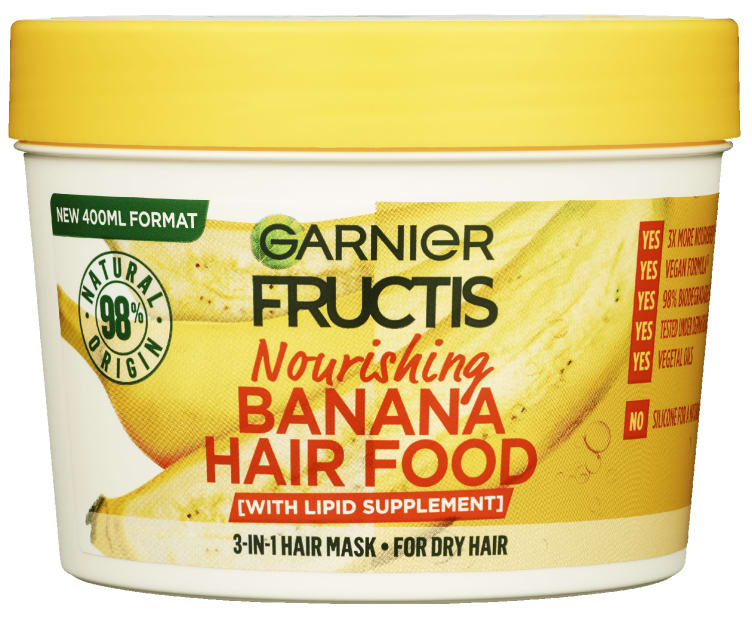 Bilde av Fructis Mask Banana Hair Food 400ml Garnier