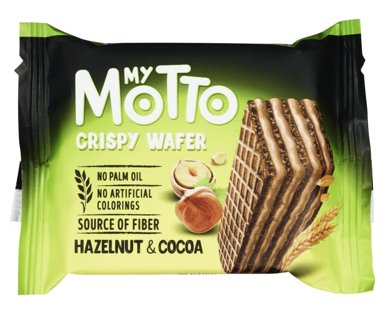 Vaffelkjeks Hasselnøtt&Sjoko 30g My Motto