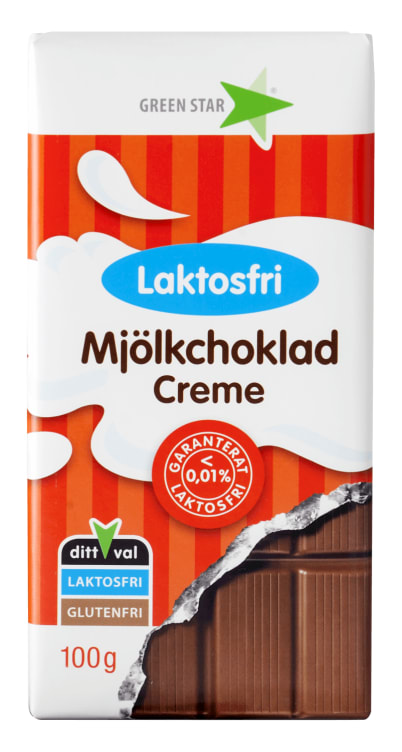 Creme Melkesjolade Laktosefri 100g Green Star