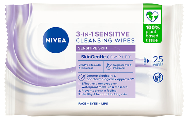Product Image for Nivea Cleansing Wipes Sensitive 25stk