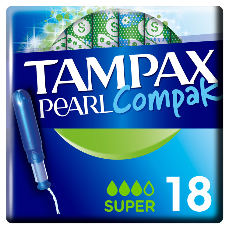 Bilde av Tampax Compak Pearl Super 18stk
