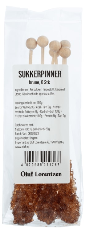 Product Image for Sukkerpinner Brune 6stk Candy