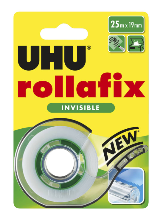 Tape Rollafix Invisible 25m Uhu