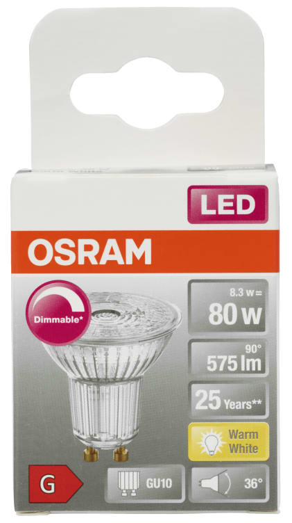 Lyspære Led Spot Par16 80 Dim Gu10 Osram