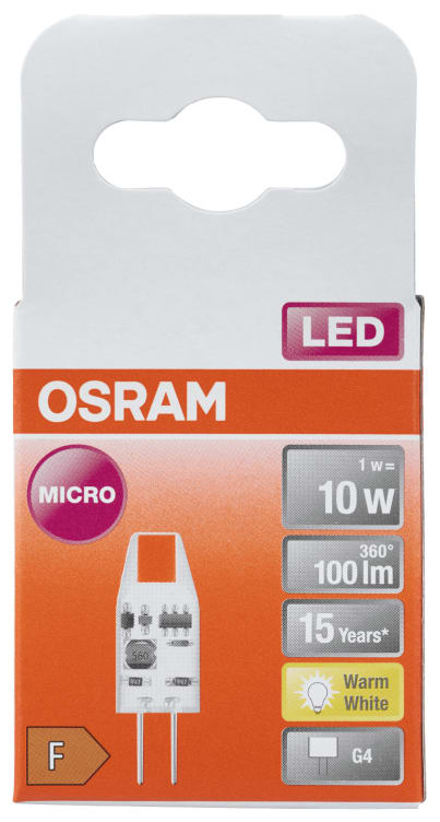 Lyspære Led Pin 10 Micro Klar G4 Osram