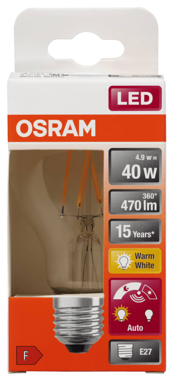 Lyspære Led Dagslys Sensor Cl A 40 E27 Osram