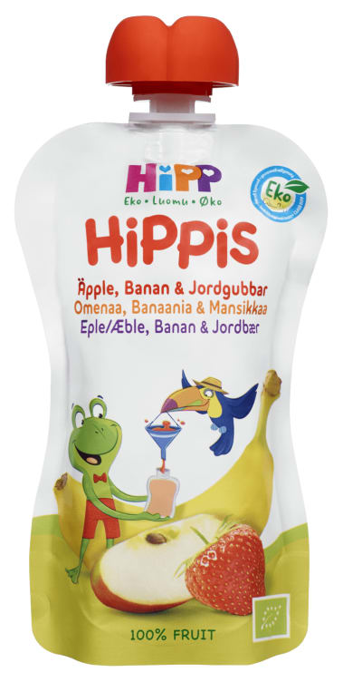Bilde av Hippis Eple Banan&Jordbær 6mnd 100g Hipp