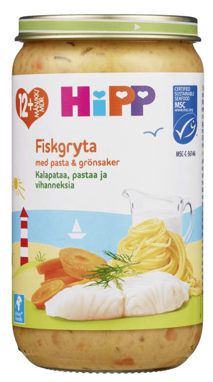 Fiskegryte Pasta&Grønnsaker 12mnd 250g Hipp