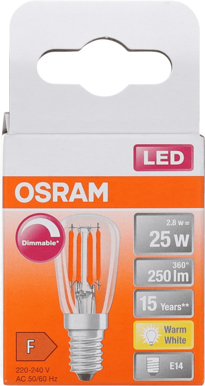 Product Image for Led Lyspære T26 25 Klar E14 Dim Osram
