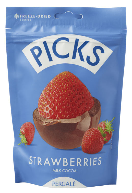 Jordbær m/Sjokolade 90g Picks