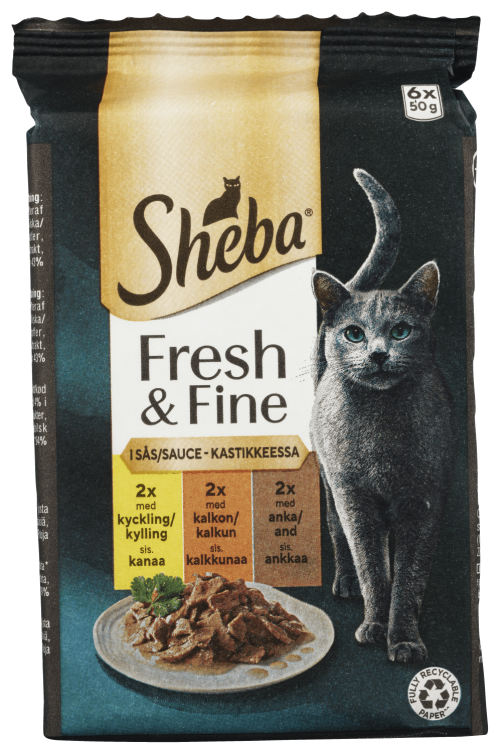 Sheba Fresh&Fine Fjærkre i Gele 300g