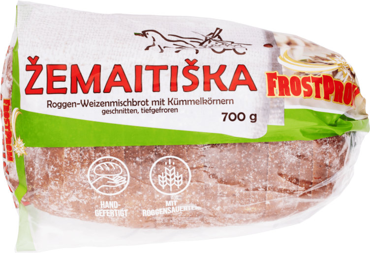 Rug- og Hvetebrød m/Karve 700g Frostprom