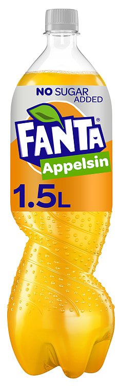 Fanta Appelsin Zero Sugar 1,5l flaske