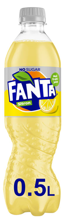 Fanta Lemon u/Sukker 0,5l flaske