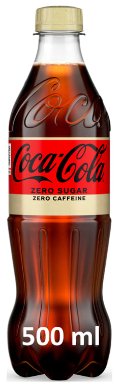 Coca-Cola u/Sukker Koffeinfri 0,5l flaske